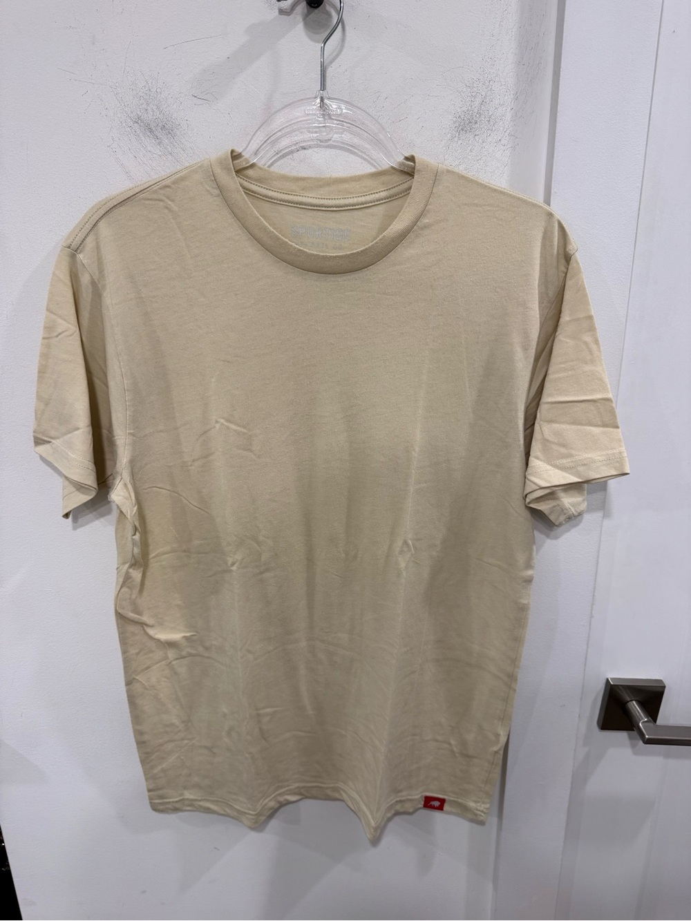 Men's Short Sleeve Crewneck Tee in Cream
